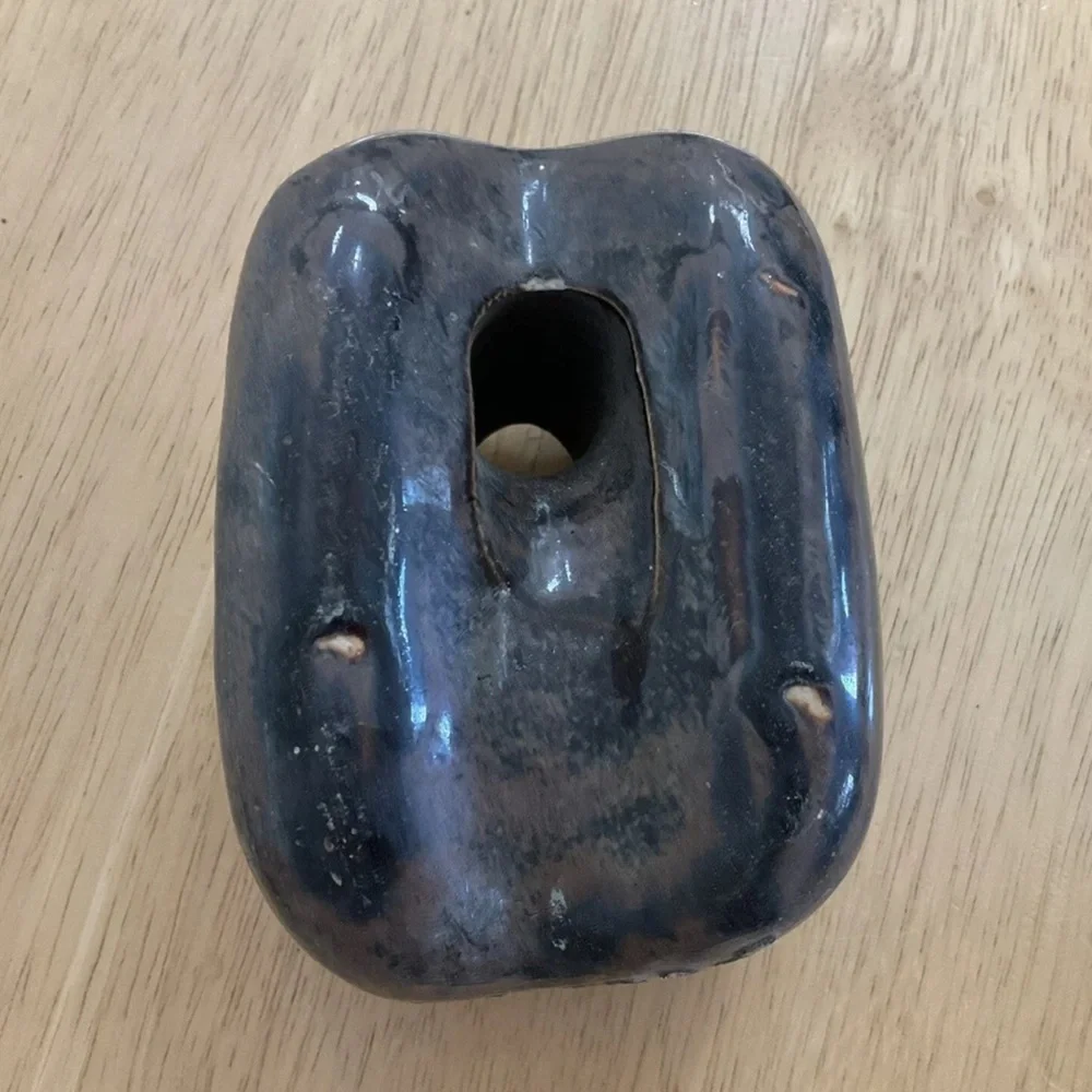 Vintage Brown Porcelain Bullnose Guy Strain Wire Insulator Ceramic - Picture 2 of 9